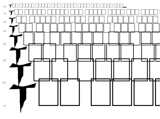 Eastern Brush font waterfall